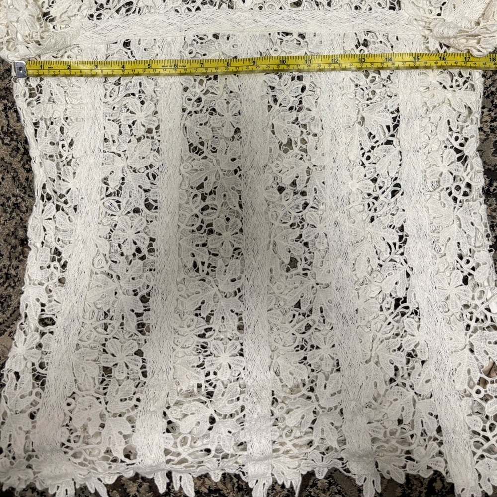 Massimo Dutti cotton floral lace top - Picture 8 of 10